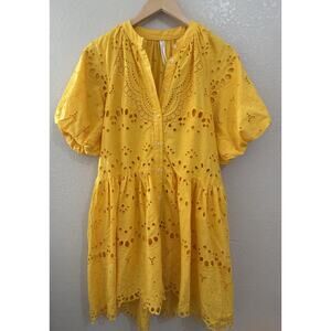 Anthropologie Tallulah Eyelet Mini Dress Size Xs